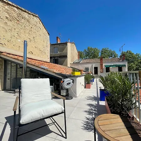 Loft Climatise De 120m2 Centre-ville A Cote De La Comedie Grande Ou Petite Terrasse Selon Les Mois 아파트